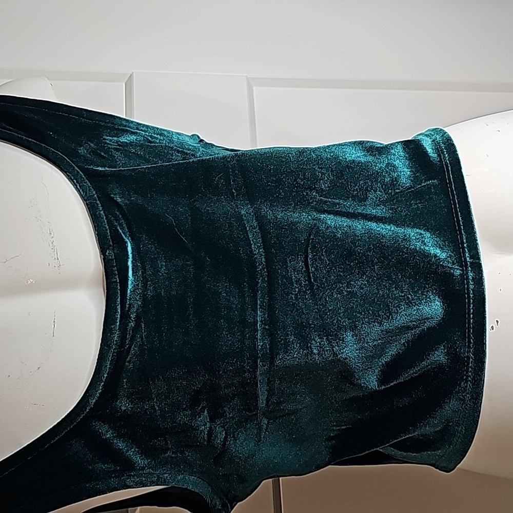 Just Polly New York Emerald Green Corset Style Top - Picture 7 of 10